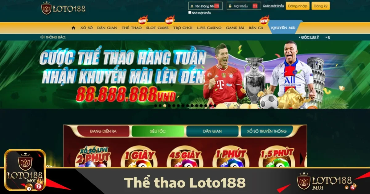 Cá Cược Thể Thao Loto188 – Đa Dạng Môn Thể Thao Với Tỷ Lệ Hấp Dẫn